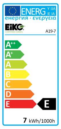 Energy Label Scharnberger+Hasenbein Allgebrauchslampe (E27, 7 W, 30 lm, 1 x, E)