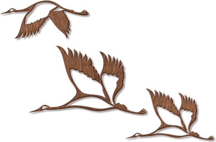 Produktbild Trenddeko Kraniche - Vogelschwarm 02 (100 x 58 cm)