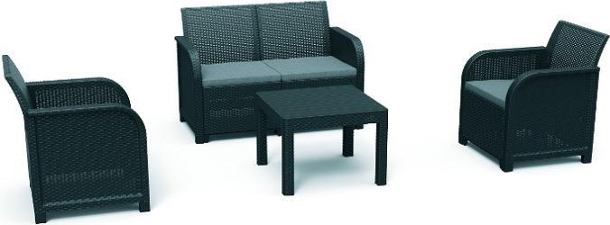 Actual product image Keter Rosalie 2 Seater Sofa Lounge Set - Grey (249561)