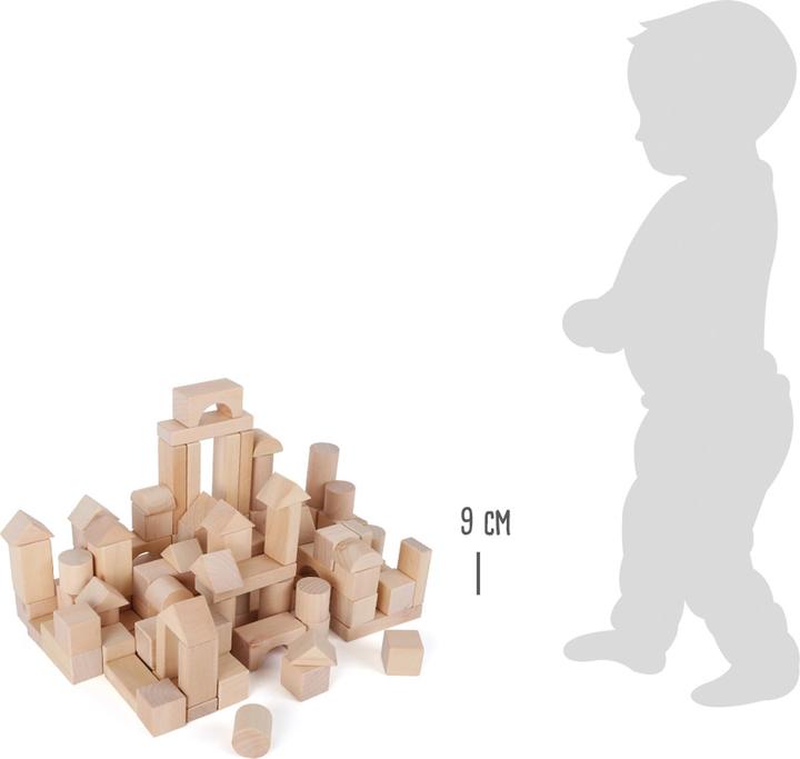 Actual product image small foot Wooden building blocks in bag