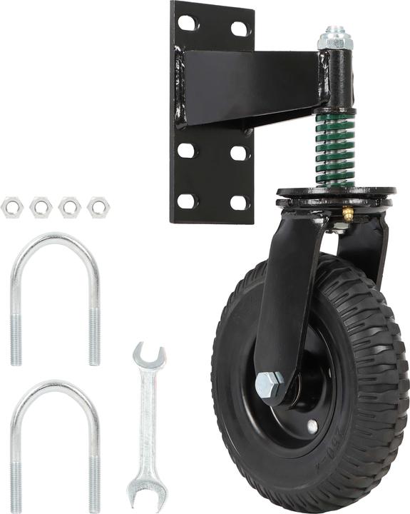 Produktbild Wiltec Torrolle bis 275kg Schiebetorrolle 360° Gummirad Laufrolle Schiebetor