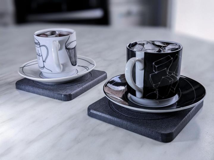 Image du produit Moonstone Alba Dessous de verre gris foncé (1 x, Dessous de verre)