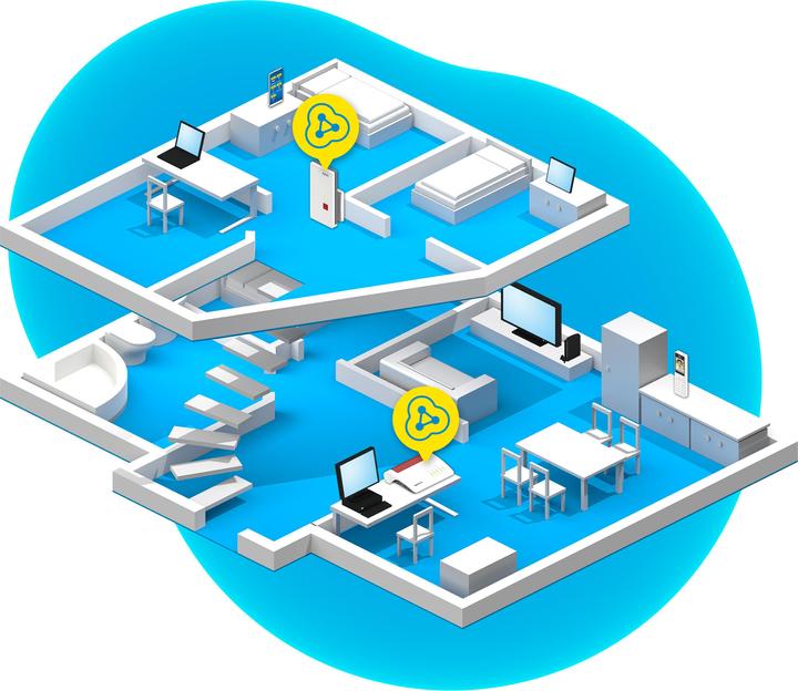 Produktbild AVM FRITZ!Repeater 2400 WLAN Mesh CH (1733 Mbit/s, 600 Mbit/s)