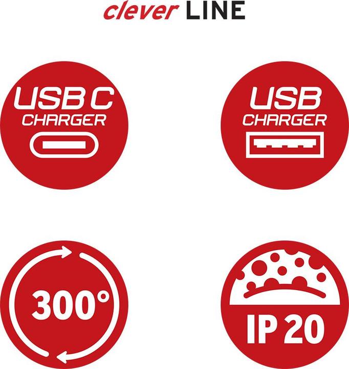 Actual product image Brennenstuhl cleverLINE (Type 13, USB-A, USB-C, 3 x)