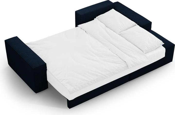 Actual product image Micadoni Bouclé Right Corner Sofa With Bed Function And Box, "Jodie", 3 Seats, 246x151x86 Made in Europe (Corner sofa)