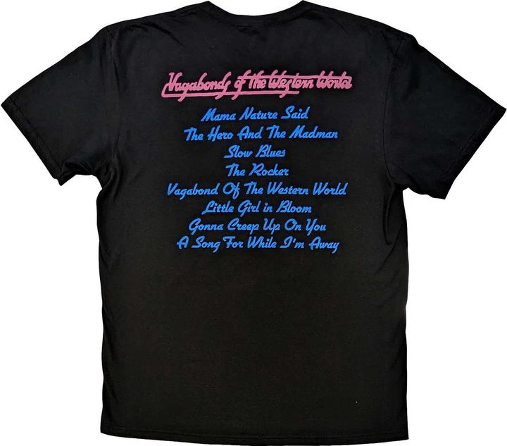 Produktbild Thin Lizzy Unisex Adult Vagabonds Of The Western World Tracklist Back Print Cotton T-Shirt (XXL)