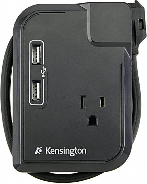 Actual product image Kensington Travel Portable Outlet (x3) with USB Port (x2)