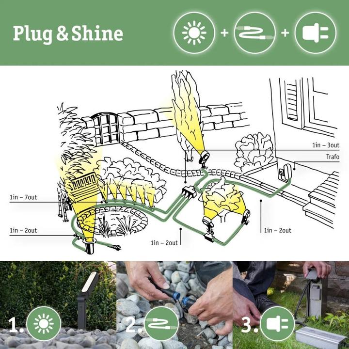 Produktbild Paulmann Outdoor Plug & Shine Lichterkette Tubs (6 m)