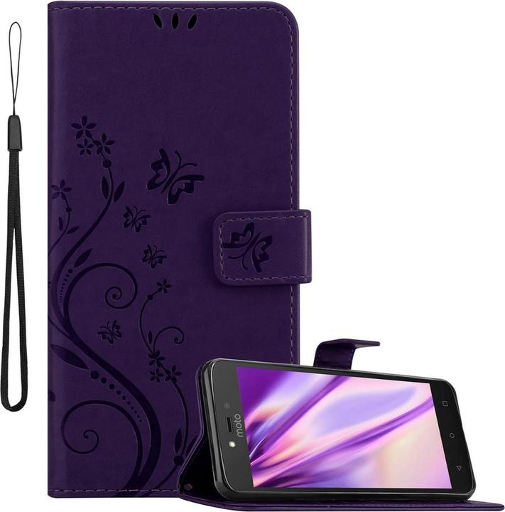 Actual product image Cadorabo Flower Book Cover (Motorola Moto C Plus)