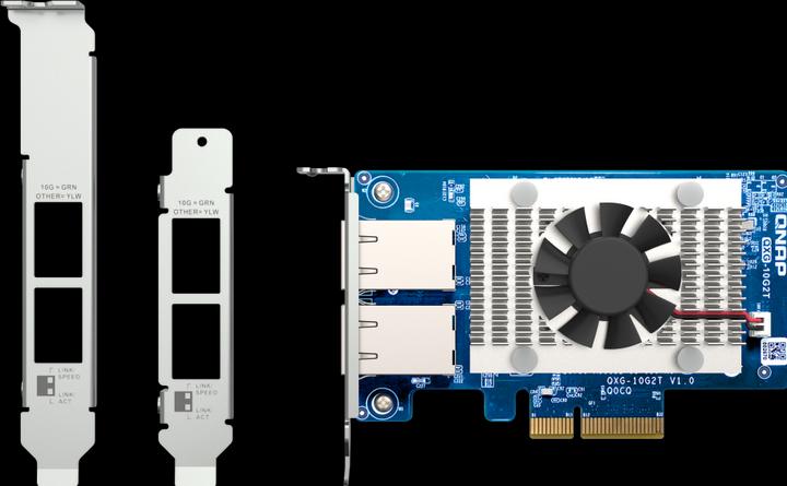 Actual product image QNAP QXG-10G2T Network Adapter PCIe 10 GBE RJ45 x2