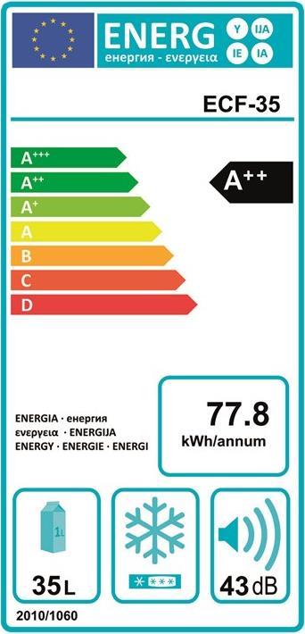 Label énergétique Outwell Deep Cool (35 l)