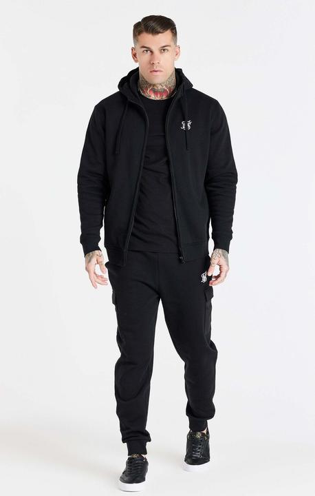 Produktbild Siksilk Kapuzenpullover Black Essential Zip Through Funnel Hoodie (XL)
