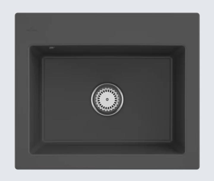 Villeroy & Boch V&B Sink SUBWAY 60 S 600x510mm funzionamento manuale grafite (Lavello montato, 51 cm, 60 cm)