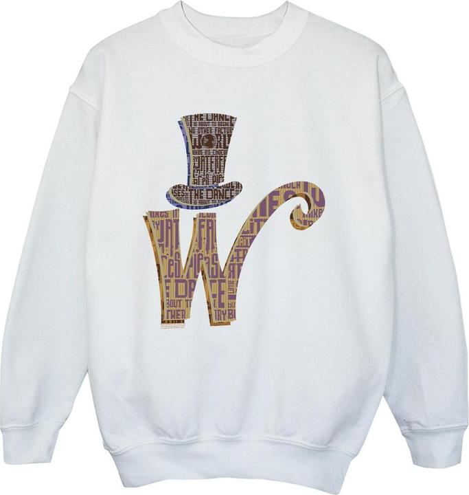 Actual product image Willy Wonka & the Chocolate Factory Boys W Logo Hat Sweatshirt (128)