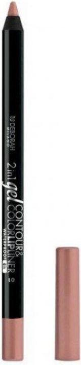 Actual product image Deborah Milano 2in1 Gel Contour & Colour Lip Liner No 01 (nude rose)