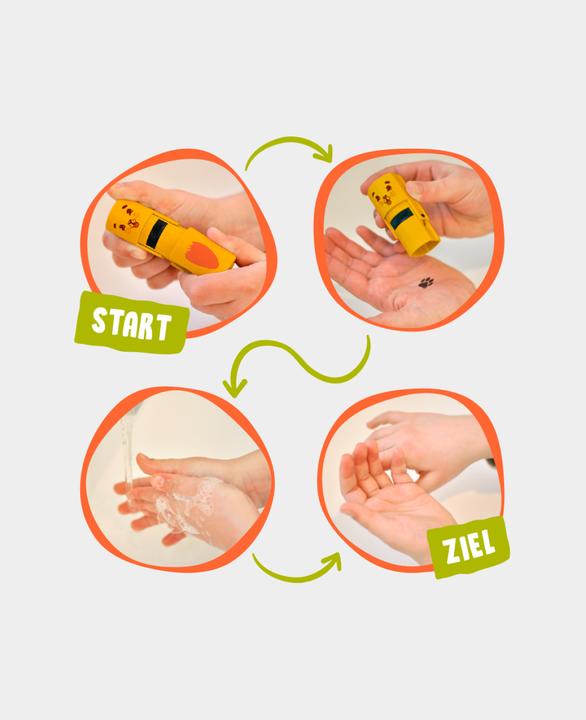 Image du produit Colop Tampon à motif + savon à main Cleany LEO Lion, Orange