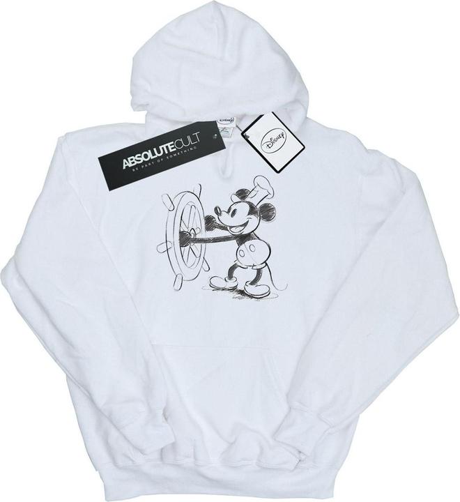 Immagine prodotto Disney Mickey Mouse Steamboat Sketch Felpa con Cappuccio Ragazzi (116)