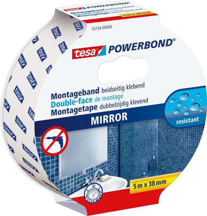 tesa Powerbond MIRROR doppelseitiges Montageband für Spiegel (38 mm)