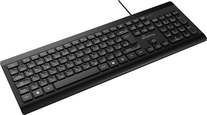 Actual product image MediaRange MEDIAR STANDARD KEYBOARD BLACK MROS101 wired (DE, Cable)