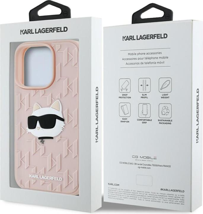 Image du produit Karl Lagerfeld Etui 3D Rubber Monogram & Choupette for iPhone 16 Pro Max pink (Apple iPhone 16 Pro Max)