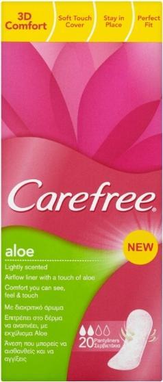 Produktbild Carefree Cotton Feel Normal Panty Liners Aloe Vera 20Pcs (20 x, Slipeinlagen)