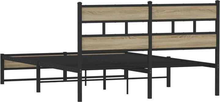 Image du produit VidaXL Lit métallique Lit sommier à lattes Cadre de lit double sans matelas 140x200cm (140 x 200)