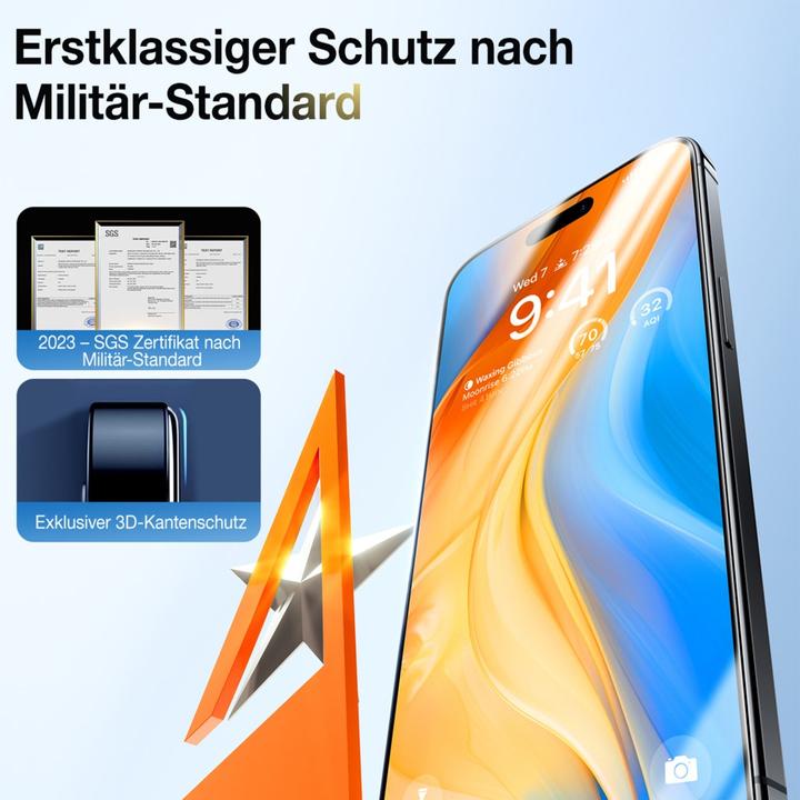 Produktbild Torras Diamond Panzerglas (1 Stück, Apple iPhone 14 Pro, Apple iPhone 15)
