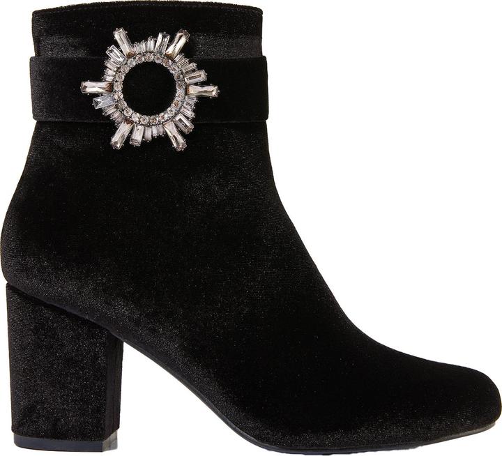 Produktbild Joe Browns Velvet Diamanté Buckle Chunky Ankle Boots (39)