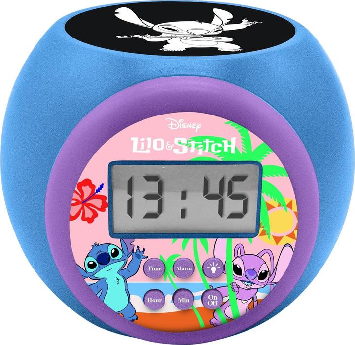 Lexibook Horloge d'alarme du projecteur Stitch
