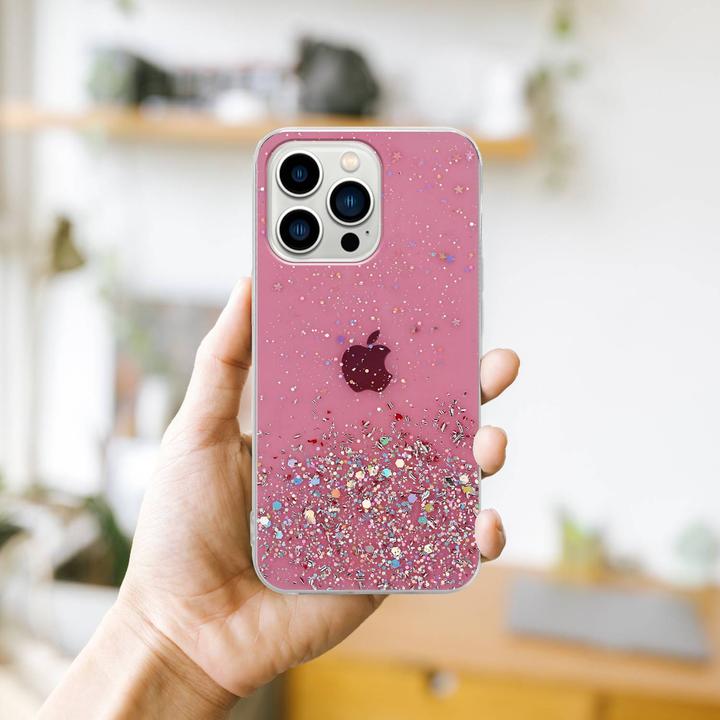 Actual product image Cadorabo TPU cover sparkling glitter (Apple iPhone 13 Pro)