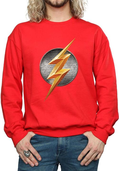 Actual product image Mens Justice League Movie Flash Emblem Sweatshirt (S)