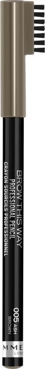 Rimmel London Rimmel - Brow This Way Brow Eyebrow Pencil with Brush 005h Brown 0.25g (Ash Brown)