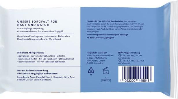 Produktbild Hipp Ultra Sensitiv (240 Stück)