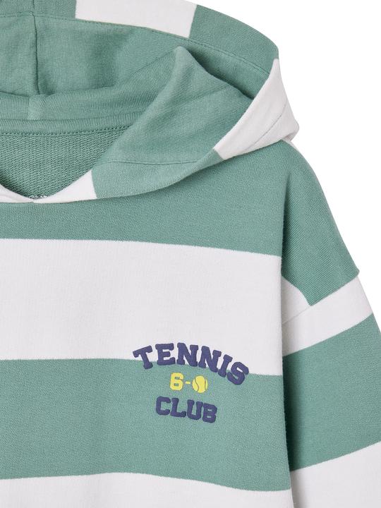 Actual product image Vertbaudet Gestreiftes Jungen Sweatshirt mit Kapuze (128)