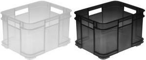 Actual product image keeeper Storage box Euro-Box M bruno, 16 litres, grey crystal-grey, extremely sturdy, all-round ri (16 l)
