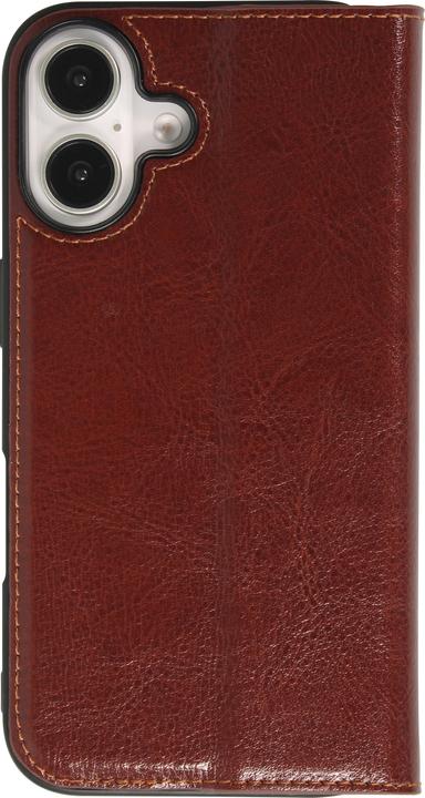 Actual product image QiAlino Fourre Flip cuir véritable (Apple iPhone 16 Plus)