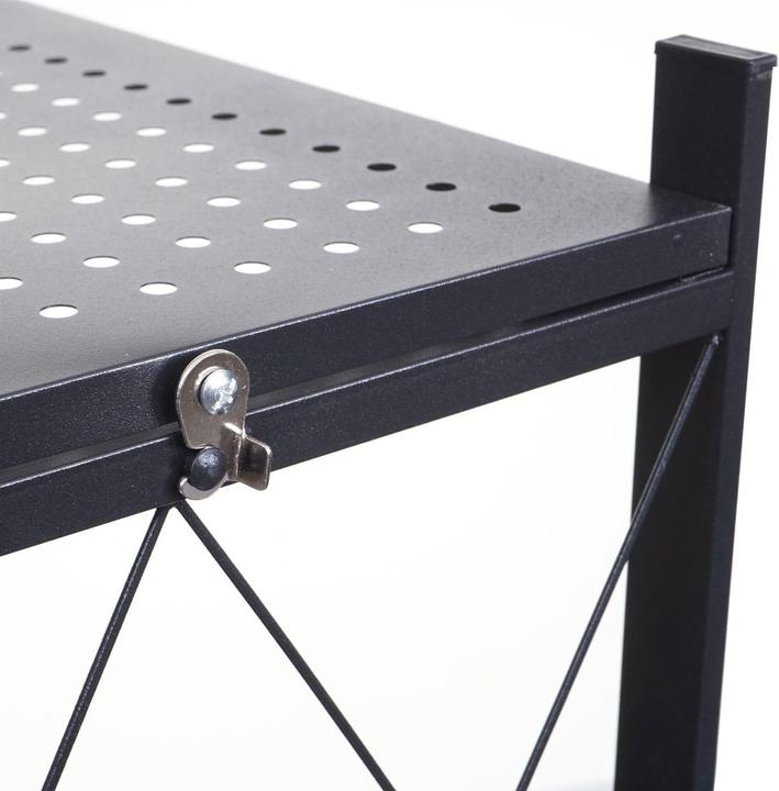 Produktbild Swisshandel24 Regal HWC-J85, Standregal Wohnregal, faltbar/klappbar Stahl schwarz, 4 Ebenen (126 x 71 x 36 cm)