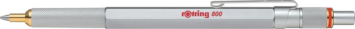 Produktbild Rotring Kugelschreiber 800 Silber, M-Schwarz Geschenkbox (Silber, Rot, 1 x)