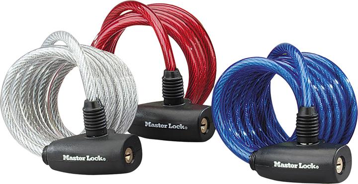 Produktbild Master Lock Spiralkabelschloss-Set 3-teilig (180 cm)