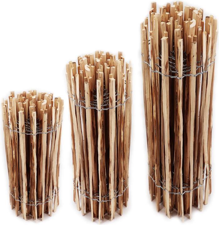 Produktbild Aquagart 5m Staketenzaun 50cm hoch Lattenabstand 4-6cm Gartenzaun Kastanienzaun aus Haselnuss Holzzaun