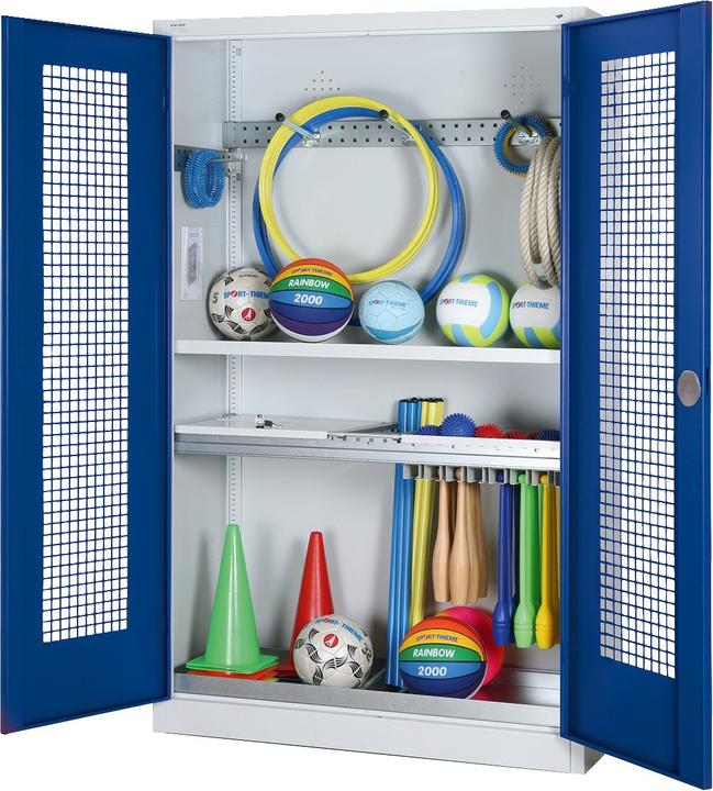 Image du produit C+P Armoire modulaire pour équipements sportifs avec équipement complet (hxlxp : 195x120x50 cm, avec