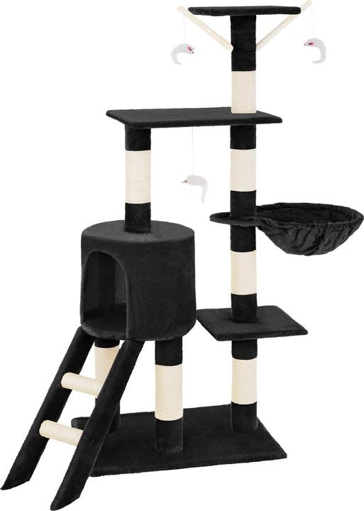 tectake Arbre à chat Dominik (144 cm, Gris)