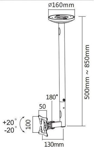 Produktbild Neomounts FPMA-C050Silver (Decke, 30")