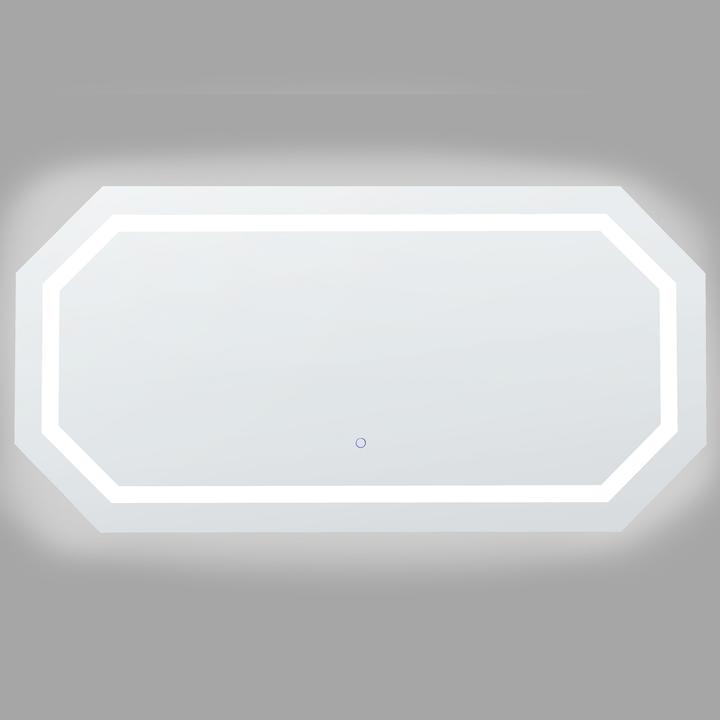 Immagine prodotto Beliani Specchio da bagno con illuminazione LED ottagonale 120 x 60 cm LOCMARIAQUER (120 x 60 cm)