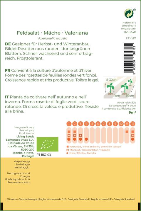 Image du produit Living Seeds Mâche Vit (Graines de légumes)