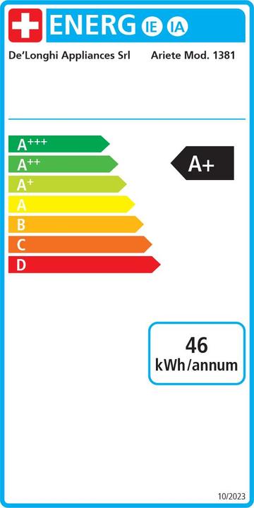 Energy Label Ariete 1381/10