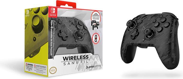Actual product image PDP Faceoff Wireless Deluxe Controller - Black Camo (Switch)