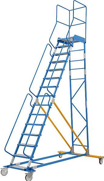 Immagine prodotto eurokraft pro Scala a piattaforma mobile PREMIUM (Scala a pioli, 220 cm)
