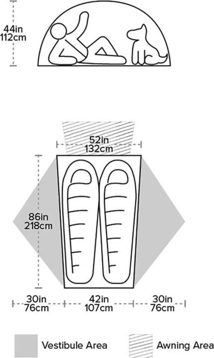 Actual product image Big Agnes Salt Creek SL2 Tent (Dome tent, 1.86 kg, 2 persons)