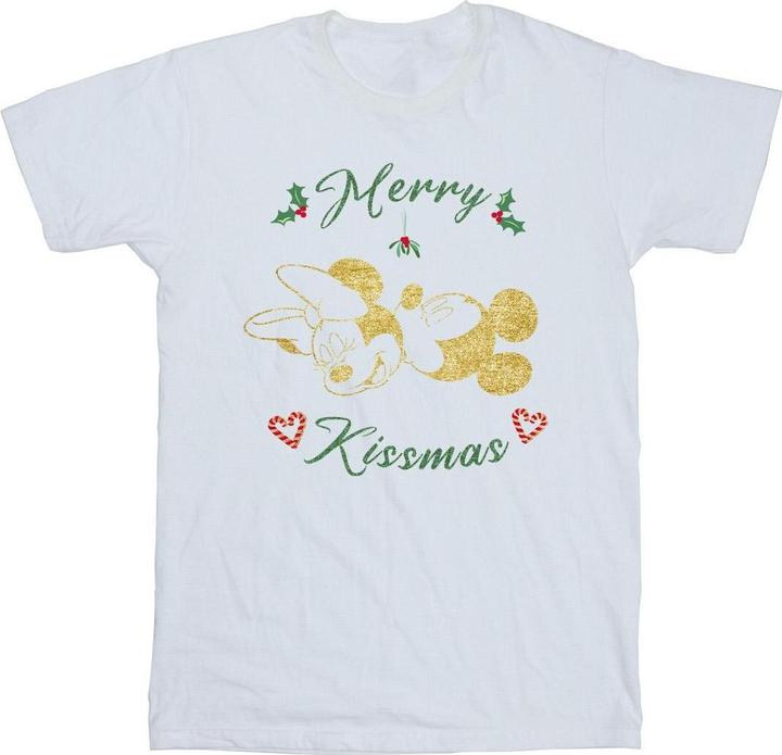 Actual product image Disney Mens Mickey Mouse Merry Kissmas T-Shirt (5XL)